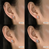 Silver Stud Earrings with Water Drop Cut Zirconia Stone, Elegant and Timeless Jewelry for Women - Image 5
