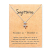 12 Zodiac Sign Necklaces With Cardboard Constellations Pendant Gold Color Chains Choker For Women Birthday Jewelry - Image 13