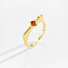Dplaopa Silver Colorful Geometric Zircon CZ Open Adjustable Ring Party Women Jewelry Gift - Image 5