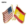 10pcs a lot Spain Flag Laple Pin Badge Brooch - Image 17