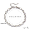 Stainless Steel Link Chain Anklet Summer Beach Jewelry Multicolor Unisex Summer Beach Foot Jewelry Birthday Gift 22cm(8.7') Long - Image 10