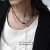 Double Layered Square Tassel Necklace For Man Titanium Steel Clavicle Chain Korean Design Jewelry Kpop Accessories - Image 7