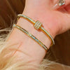 Open Stainless Steel Bangle with Decorative Stone Details in Multiple Styles - Image 4