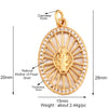 Shell Gold Inlaid Zirconia Charm Geometry Pendant,Holy Religious Jesus Virgin Mary Jewelry Necklace Accessories Supplies - Image 7