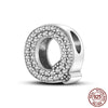 26 A-Z Alphabet Beads Silver Love Letter Charm Fit Bangle Charms Bracelet CZ Zircon Bead Jewelry - Image 15