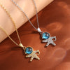 2Pcs/Set Planet Universe Moon Series CZ Pendant Necklace Sliver Gold Color Titanium Steel Chain Choker Jewelry Gift - Image 9