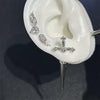 Love Wings Cross Stainless Steel Ear Bone Nail Shiny Zircon Thread Earring for Women Body Piercing - Image 5