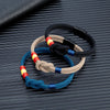 Men Women Spain Flag Double Strand Nautical Rope Bracelet Brushed Black Stainless Steel Magnet Buckle Accessories - Image 4