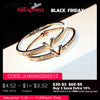 Korea Simple Micro Inlaid Zircon Word Lady Bracelets for Women Temperament Bangle Jewelry - Image 2