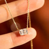 Temperament Geometric Crystal Cubic Zirconia Pendant Necklace for Women Wedding Accessories Versatile Jewelry - Image 1