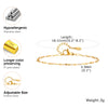 Gold Plated Link Bracelet for Women, Stainless Steel Stackable Chain Wristband, Adjustable Jewelry - Image 16
