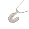 Silver Color Bubble Initial Letters Necklaces 26 Letters Pendants Necklaces for Women Brass CZ Jewelry - Image 27
