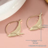 Two Tone Color Whale Shark Fish Hoop Earrings For Women Lovely Chic Dangle Earrings Party Gift - Image 5