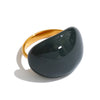 Stainless Steel Joyful Candy Multi-Color Khaki Orange Blue White Enamel Ring Adjustable Charm Jewelry - Image 7