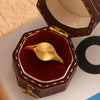Minimalist Dainty Rays Texture Circle Index Ring Gold Plated Stainless Steel Ring For Women - Image 3