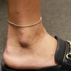 Minimalism Silver Color Snake Chain Anklet Stainless Steel Adjustable Chain for Women Girls Jewelry Support - Image 3