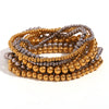 Gold Plated Silver Color Elastic Beads Bracelets Bangles For Woman Stainless Steel Beaded Chain Bracelet - Image 10