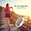 Silver Rotating Ring "This Too Shall Pass" Quote, Adjustable 6-10 Size, Bohemian Vintage Style Jewelry - Image 1
