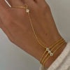 Rhinestone Multilayer Zircon Connected Finger Ring Bracelets for Women Handmade Thin Link Chain Bracelet Party Jewelry Gift - Image 4