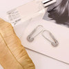 Chic Paper Clip Design Earrings for Women Simple Stlish Piercing Earrings Silver Color/Gold Color Jewelry - Image 5