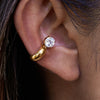 Delicate Cubic Zirconia Earrings For Women Gold Plated Stainless Steel Clip Earrings Simple Jewelry Gift - Image 2