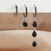 3PCS Stainless Steel Zircon Water Drop Hoop Earrings Set For Women Gold Plated Huggie Heart Earring Piercing Jewelry - Image 7