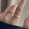 Silver Rings For Women Geometric Jewelry Finger Adjustable Simple GOld Narrow Ring For Party Birthday Gift - Image 5