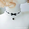 30cm Lace Bow Necklace Sweet Love Heart Gem Charm Lolita Girls Necklace Cosplay Collar Chains Dancing Jewelry for Wedding Party - Image 9