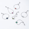 Silver 12 Month Birthday Stone Adjustable Chain Rings For Women Everyday Wear And As Gifts - Image 5