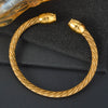 Stainless Steel Gold Color Wire Knot Bracelet Hip Hop Women Men Open Cuff Bangle Pulseira Bileklik Jewelry Gifts - Image 17