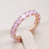 Emerald Round Cut Zircon Ring for Women Rose Gold Promise Ring Wedding Band Jewelry Valentine's Day Gifts - Image 22