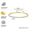 3mm Stainless Steel Rhinestone Crystal Foot Chain Tennis Anklet Gold Plated Zirconia Chain Anklets Beach Jewelry - Image 2