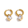 Stainless Steel Charm Cubic Zirconia Drop Daily Bling Earrings for Women Jewelry - Image 10
