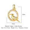 Cat Horseshoe Copper CZ Cycling Charm Bear Butterfly Racket Pendant For Bracelet Necklace Making - Image 16