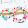 Cartoon Colorful Wooden Unicorn Flower Animal Child Sweater Necklace Bracelet Girl's Gifts Children's Jewelry 2pc - Image 23