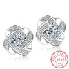 Silver Earrings For Women -silver-jewelry Zirconia Eternal Heart Twist Earrings Oorbellen S - Image 7