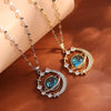 2Pcs/Set Planet Universe Moon Series CZ Pendant Necklace Sliver Gold Color Titanium Steel Chain Choker Jewelry Gift - Image 7