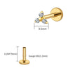 Titanium 16G Triple CZ Cartilage Helix Earring Trinity CZ Tragus Stud Conch Earlobe Lip Piercing Jewelry - Image 26