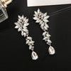 Champagne Crystal Earrings Gold Color Jewelry Female Bricons Wedding Long Big Drop Earrings For Women - Image 18