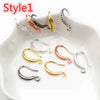20pcs 15x10mm Silver Plated Bronze Rose Gold 6 Colors Earring Hooks Wire Settings Base Settings - Image 3