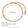 Blade Chain Figaro Chain Twists Chain Bracelet Gold Plated 316L Stainless Steel Jewelry Women's Hand Bracelets - Image 12