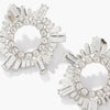 Hollow Crystal Clip on Earrings No Piercing for Women Accessories Luxury Wedding Round Rhinestone Clip Earrings Party Jewelry
