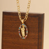 Personalized Colorful Zircon Necklace Design, Light, And Versatile, Madonna Necklace - Image 10