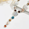 Vintage Exaggerated Y-shaped Long Necklace for Women Stylish Chunky Geometric Pendant Necklaces Boho Jewelry Accessories - Image 9