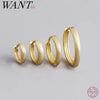 Silver Simple Matte Bohemian Round Ear Buckle for Women Punk Unisex Rock Hoop Earring Jewelry Accessories - Image 1