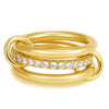 Multilayer Everly Stacked Ring Chunky Gold Plated Interlocking Zircon Multi Link Connected Rings Eternity Statement Jewelry Gift - Image 8