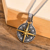 Stylish Mens Compass Necklace,Rock Punk Stainless Steel Compass Pendants Male Collar Jewelry - Image 7
