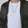 Stainless Steel Playing Card Pendant Necklace with Ace of Hearts or Ace of Spades Design - Image 5