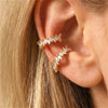 Stackable Bling Ear Cuffs Irregular CZ C-Shape Clip Earrings for Women French Korean Statement Jewelry - Image 3