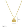 Full Zircon Mini A-Z Letter Pendant Neckalce Stainless Steel Chubby Balloon Initial Alphabet Gold Plated Choker Jewelry - Image 26